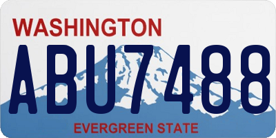 WA license plate ABU7488