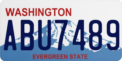 WA license plate ABU7489