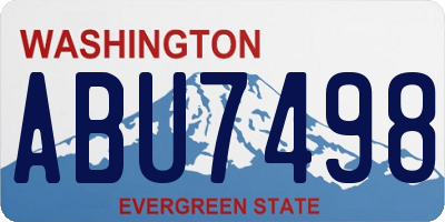 WA license plate ABU7498