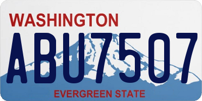 WA license plate ABU7507