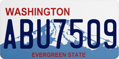 WA license plate ABU7509