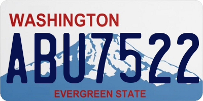 WA license plate ABU7522