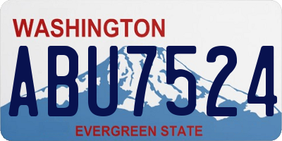 WA license plate ABU7524