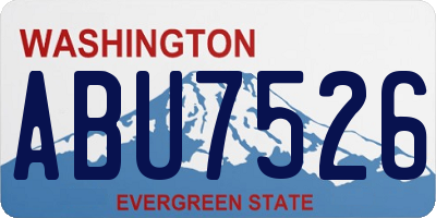WA license plate ABU7526