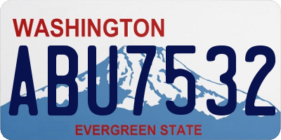 WA license plate ABU7532