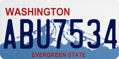 WA license plate ABU7534