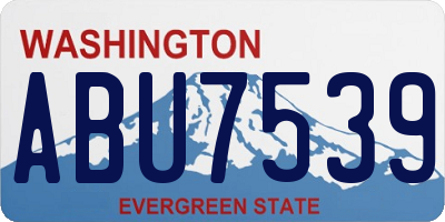 WA license plate ABU7539