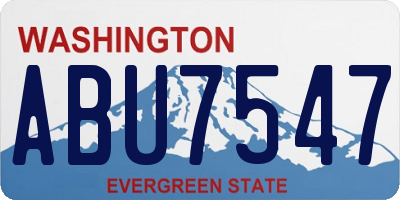 WA license plate ABU7547