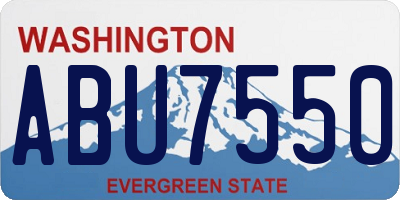 WA license plate ABU7550