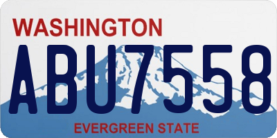 WA license plate ABU7558