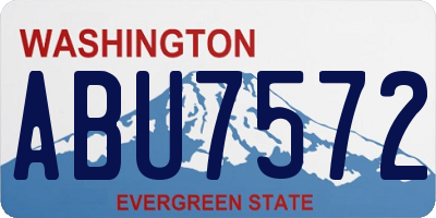 WA license plate ABU7572