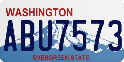 WA license plate ABU7573