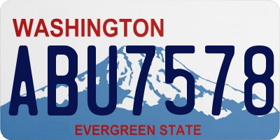 WA license plate ABU7578