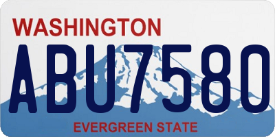 WA license plate ABU7580