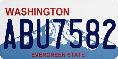 WA license plate ABU7582