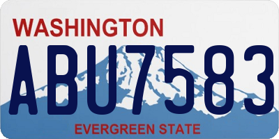WA license plate ABU7583