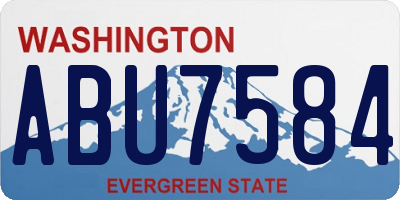 WA license plate ABU7584