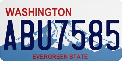 WA license plate ABU7585