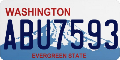 WA license plate ABU7593