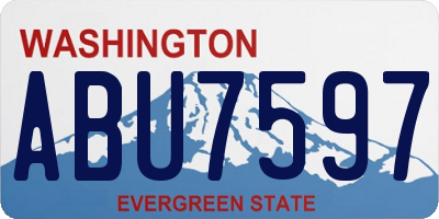 WA license plate ABU7597