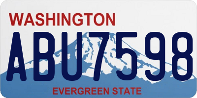 WA license plate ABU7598