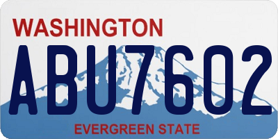 WA license plate ABU7602