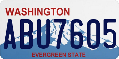 WA license plate ABU7605