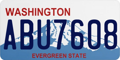 WA license plate ABU7608