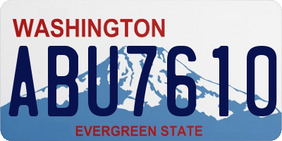 WA license plate ABU7610