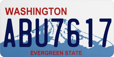 WA license plate ABU7617