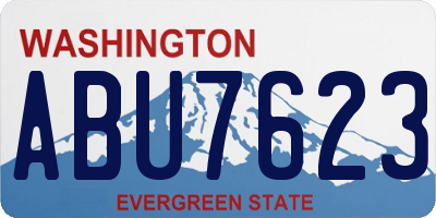 WA license plate ABU7623