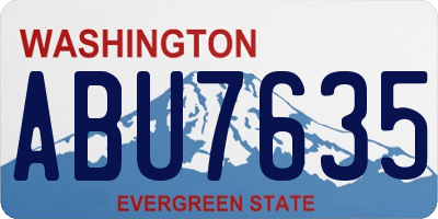 WA license plate ABU7635