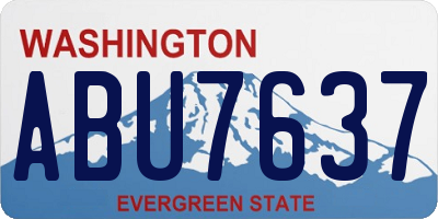 WA license plate ABU7637