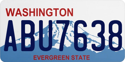 WA license plate ABU7638