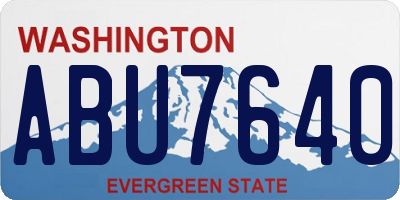 WA license plate ABU7640