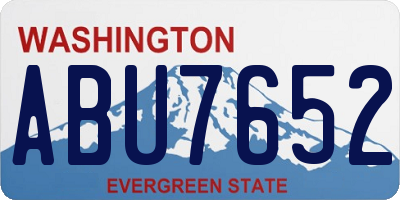 WA license plate ABU7652