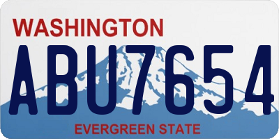 WA license plate ABU7654