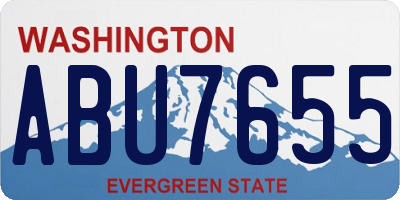 WA license plate ABU7655