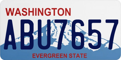 WA license plate ABU7657