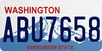 WA license plate ABU7658