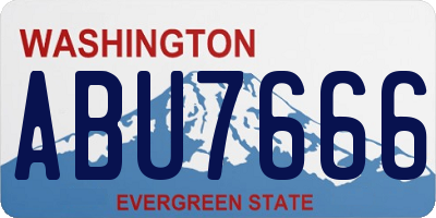 WA license plate ABU7666