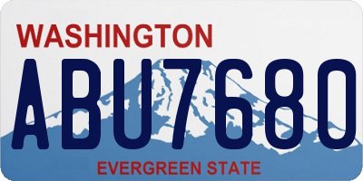 WA license plate ABU7680