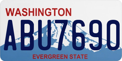 WA license plate ABU7690