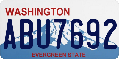 WA license plate ABU7692