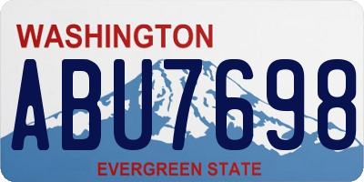 WA license plate ABU7698