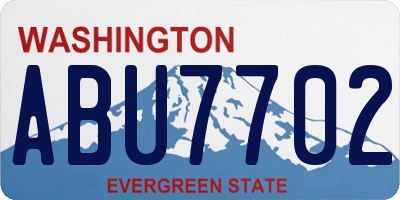 WA license plate ABU7702