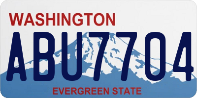 WA license plate ABU7704