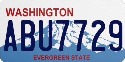 WA license plate ABU7729