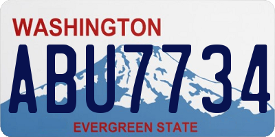 WA license plate ABU7734