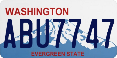 WA license plate ABU7747